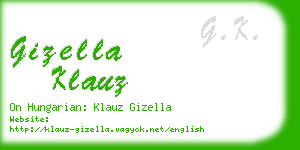 gizella klauz business card